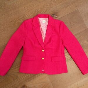 J. Crew Bold Pink Blazer with Gold Buttons